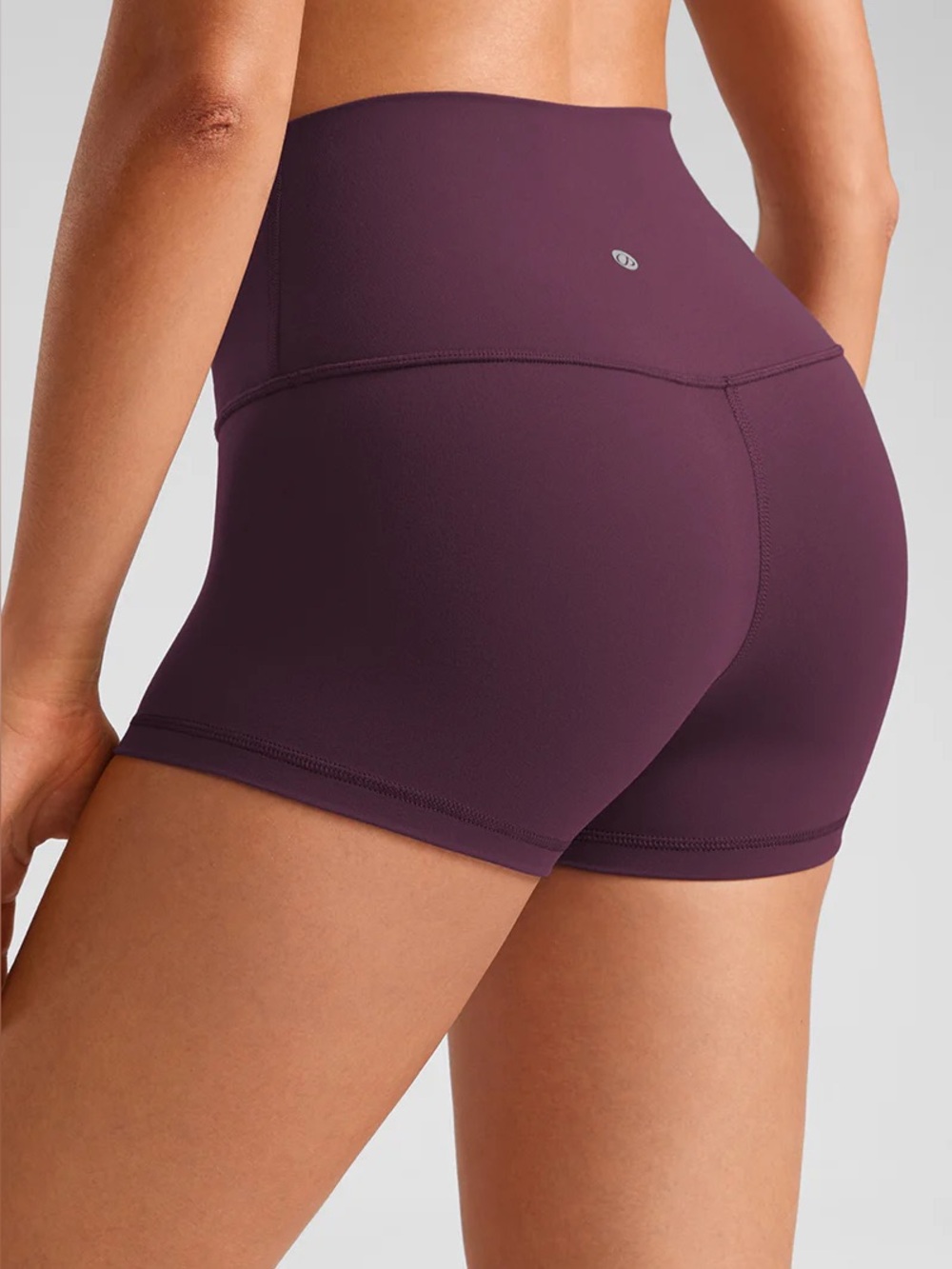 CRZ YOGA High-Waist Yoga Bike Shorts Plum Mangenta